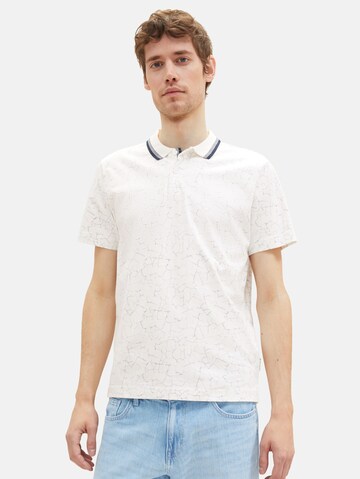 Tricou de la TOM TAILOR pe alb: față