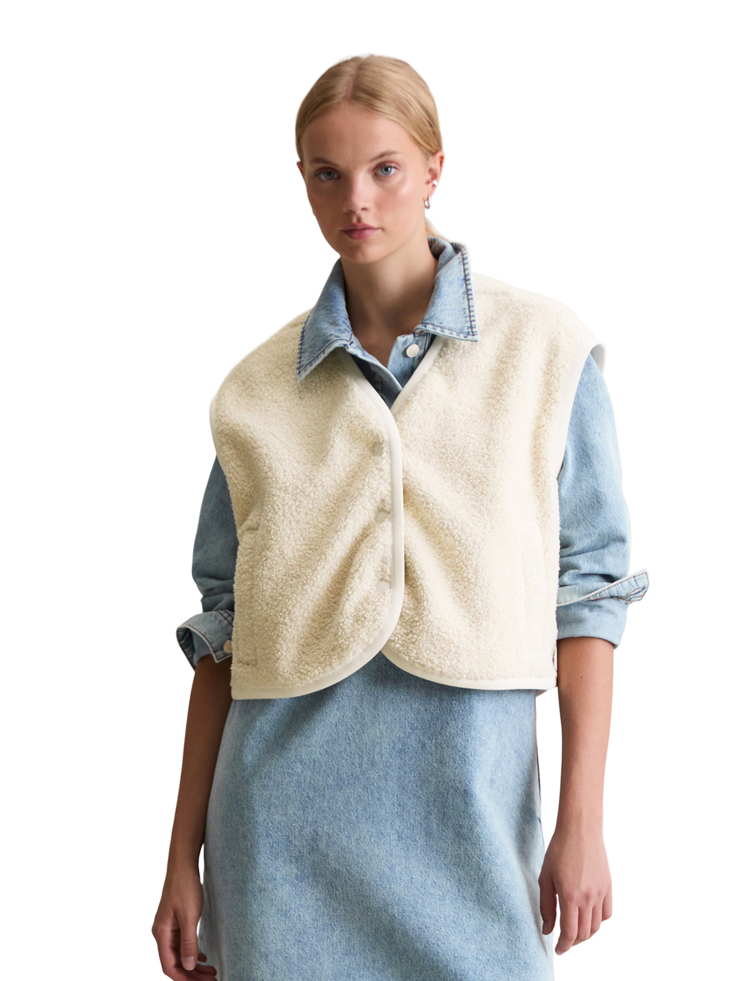 Marc O'Polo DENIM Kamizelka w kolorze biały: przód