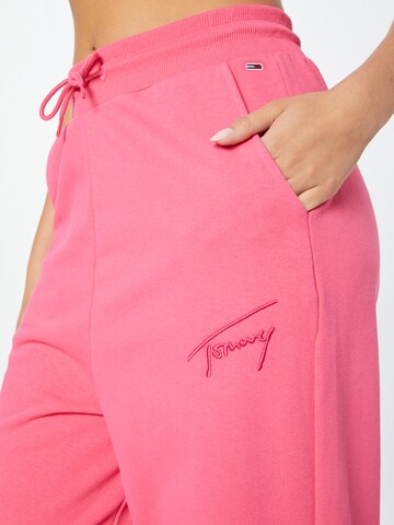 Tommy Jeans Zúžený Kalhoty – pink