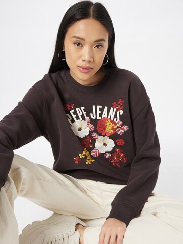 Pepe Jeans Sweatshirt 'Stephanie' in Brown