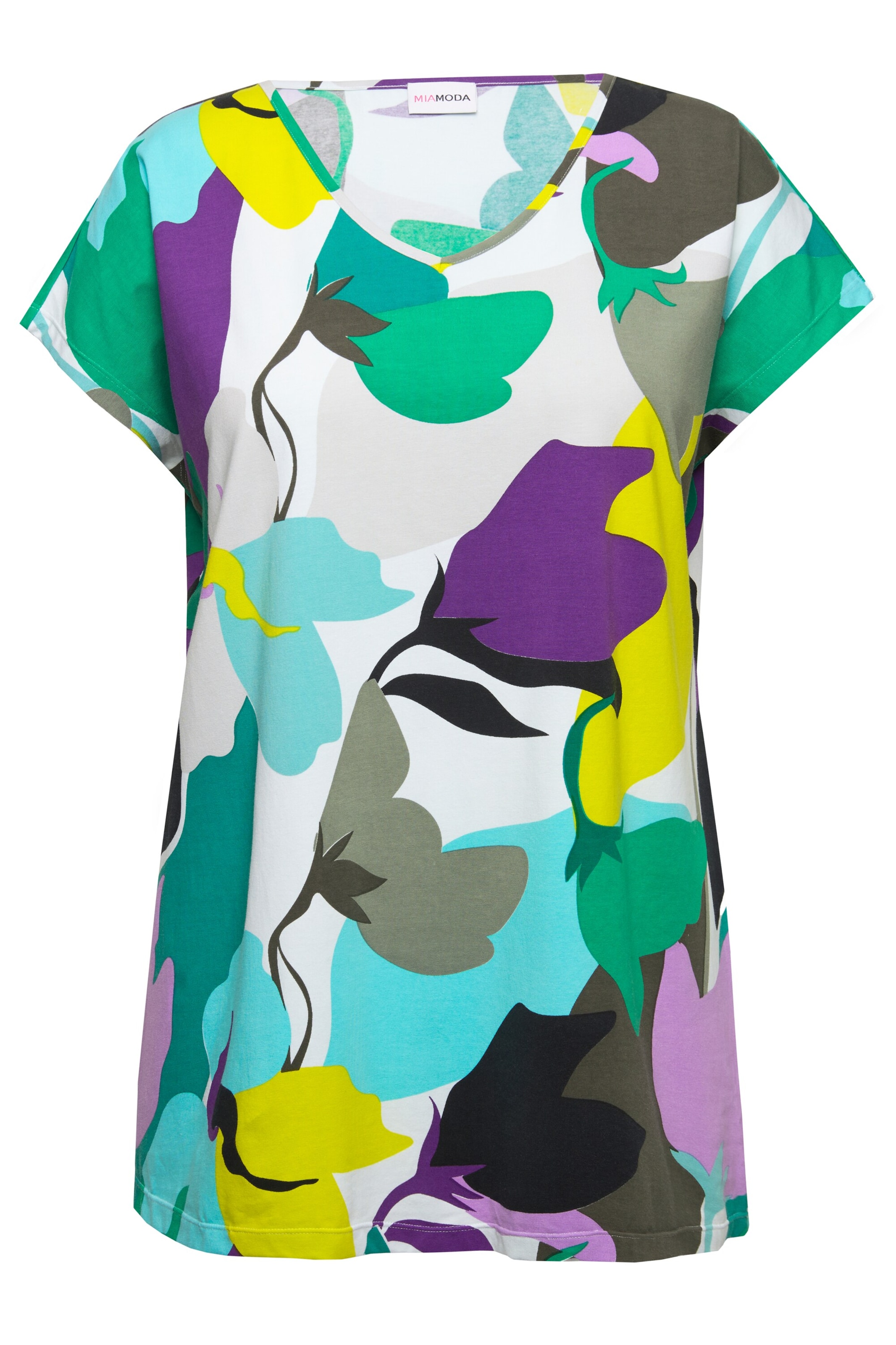 T-shirt oversize MIAMODA en mélange de couleurs : devant