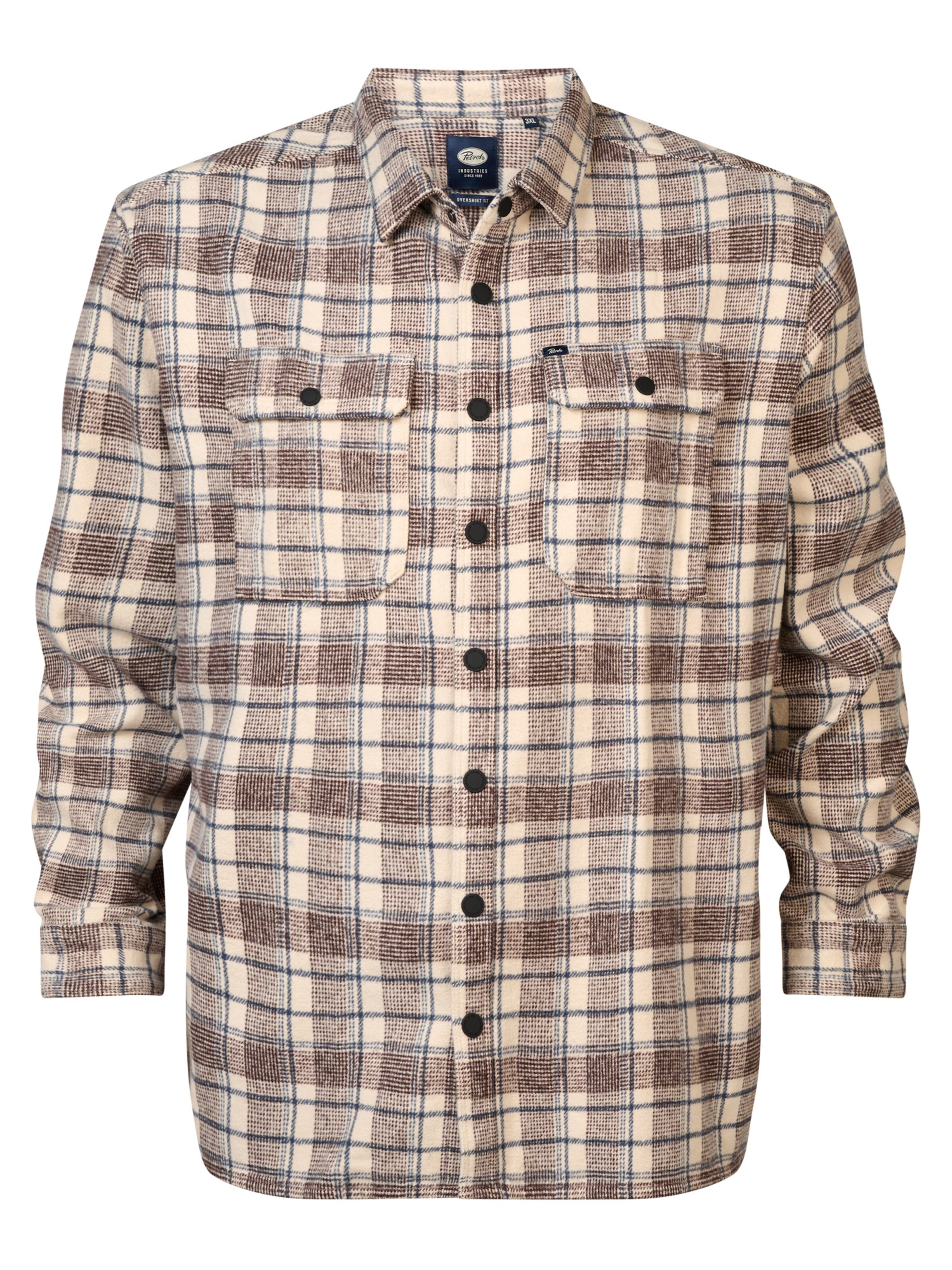 Petrol Industries Regular fit Button Up Shirt 'Southeast' in Beige: front