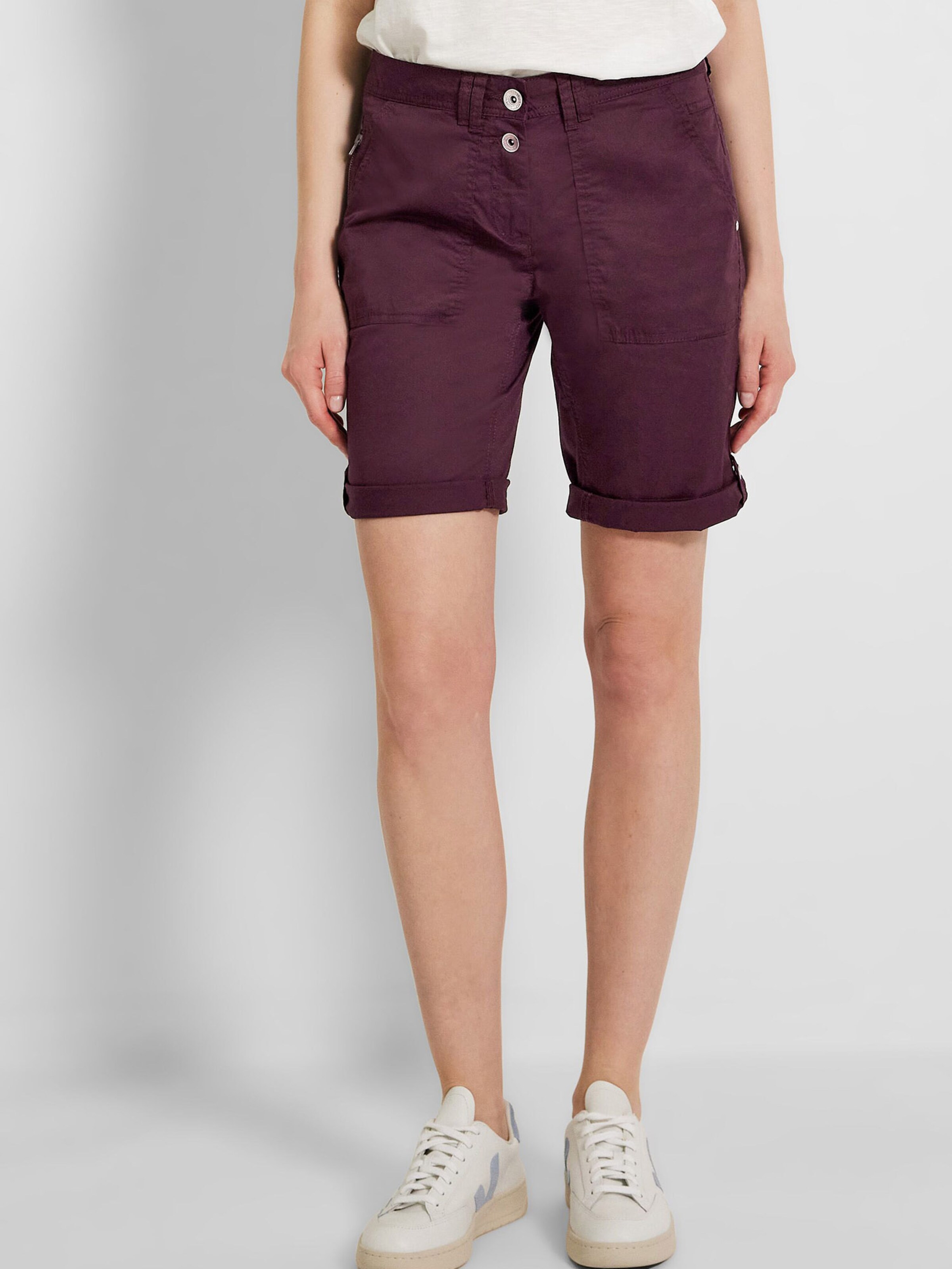 Distribuere Give position CECIL Slim fit Pants 'New York' in Wine Red | ABOUT YOU