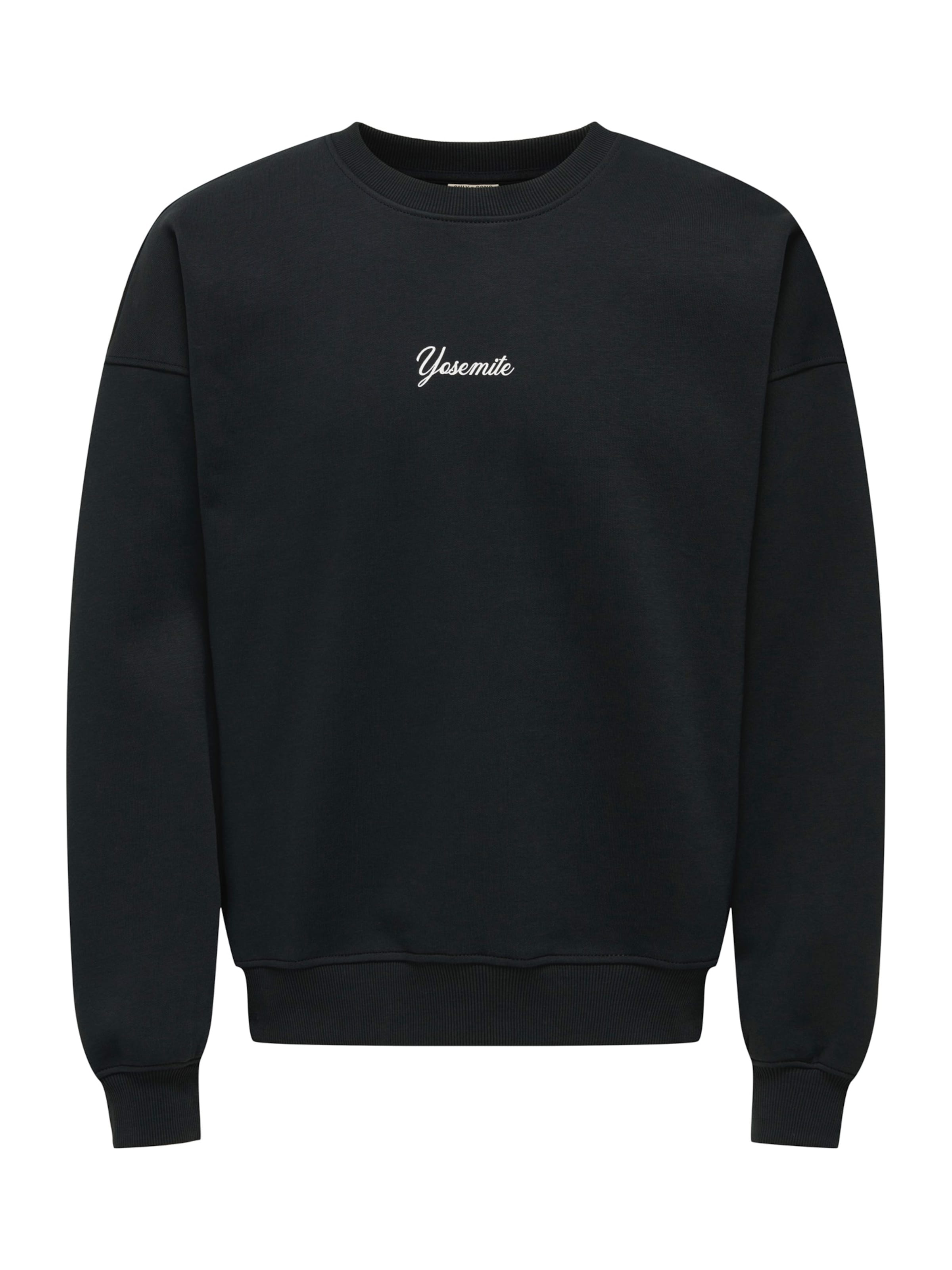 Only & Sons Μπλούζα φούτερ 'ONSCERES SKI' σε μαύρο: μπροστά