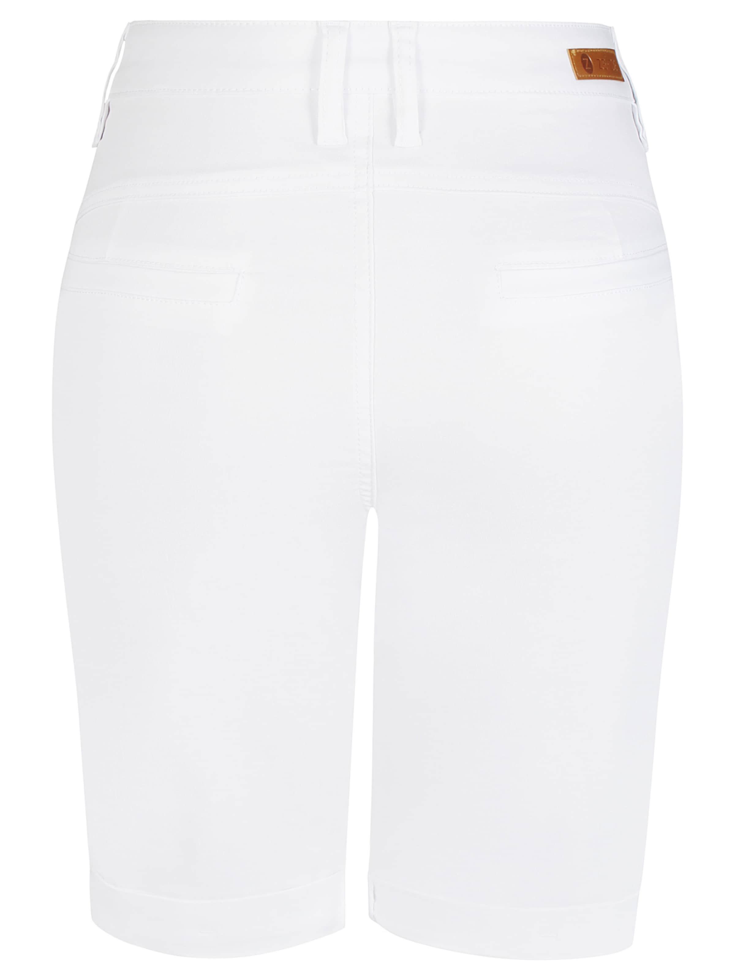 ze-ze Slimfit Bukser 'Sanne 313' i hvid