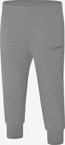 JAKO Tapered Workout Pants in Grey: front