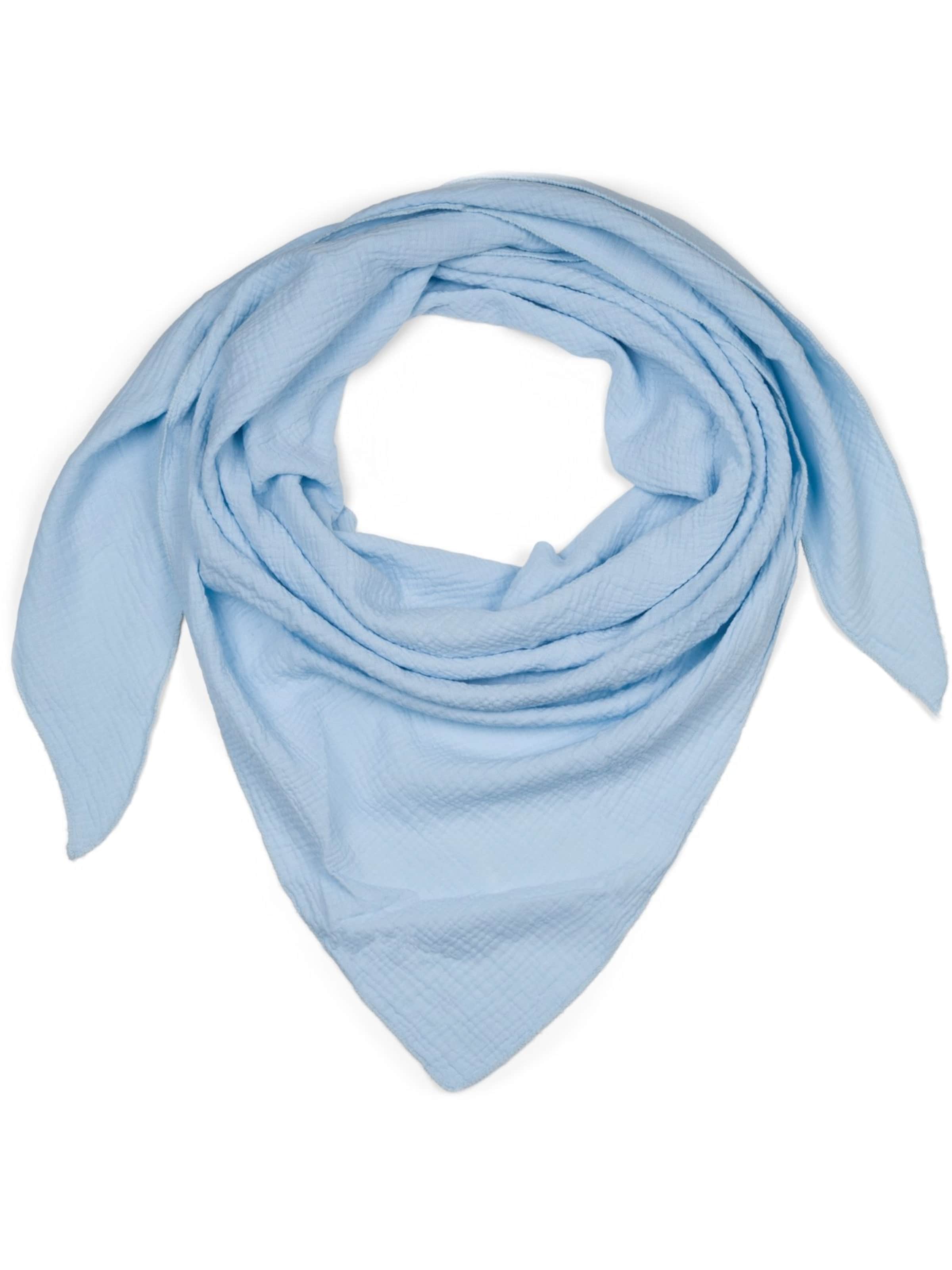 styleBREAKER Tuch 'Musselin Dreiecktuch Einfarbig'‌‌‌‌‌‌‌ in hellblau, Produktansicht