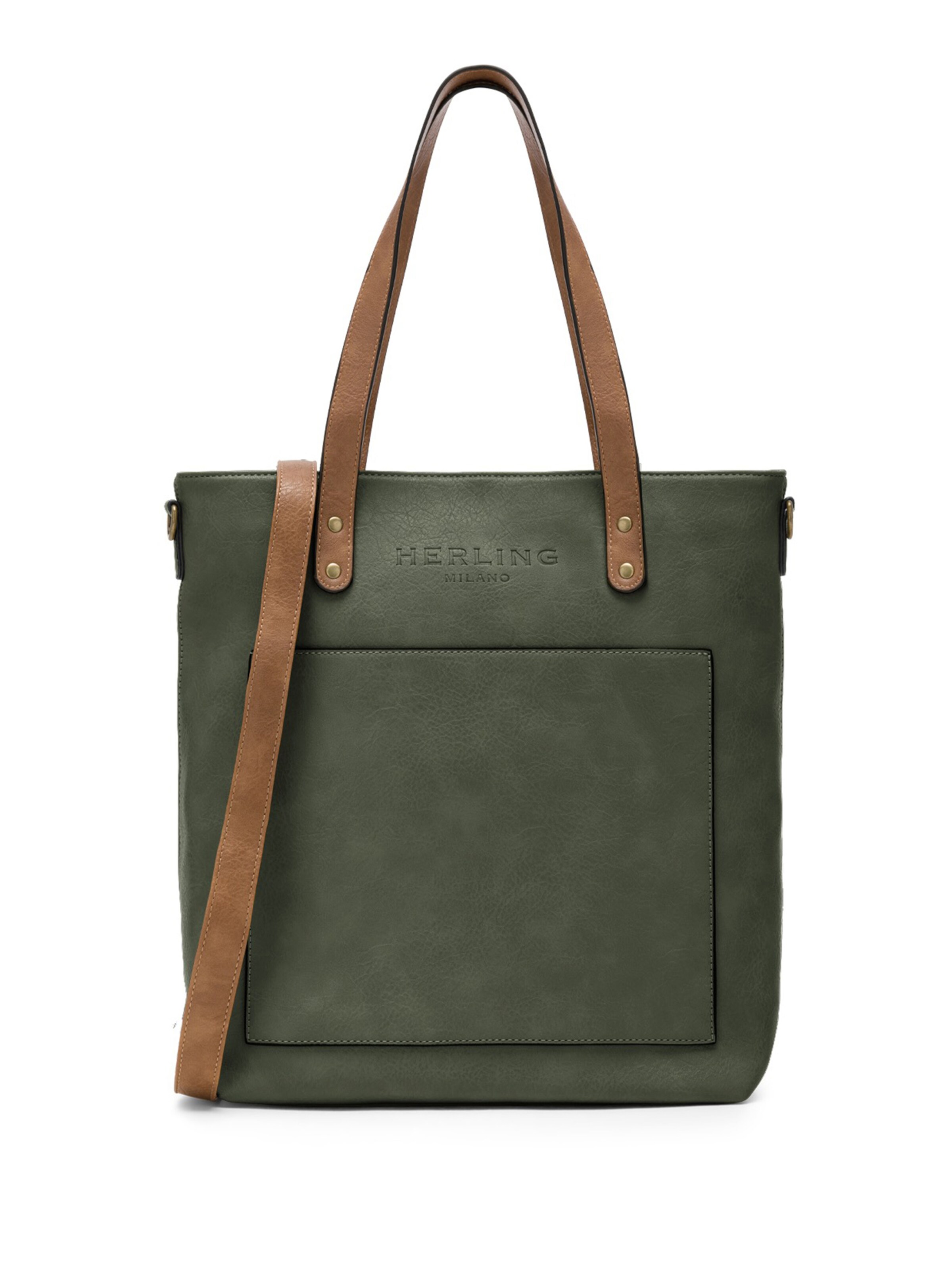 Herling Shopper 'Poussin' in Green: front