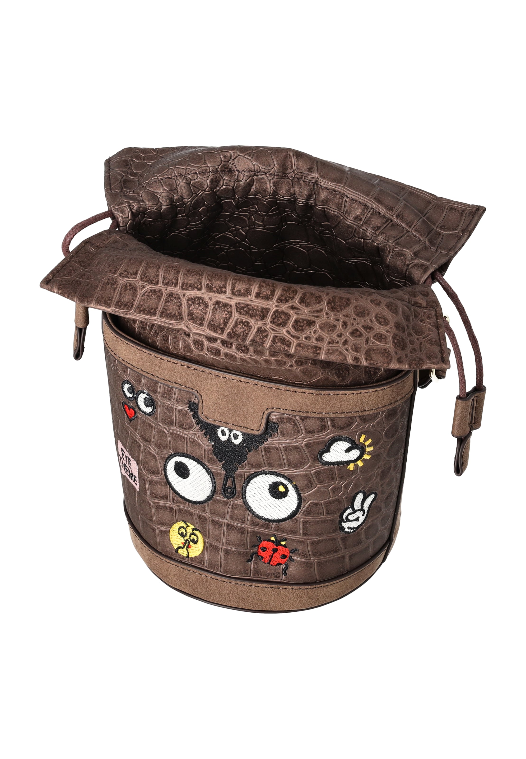 MYMO - Bolso saco 'Pop Eyetheme' en marrón