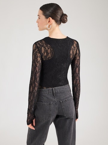 Gina Tricot Koszula body w kolorze czarny