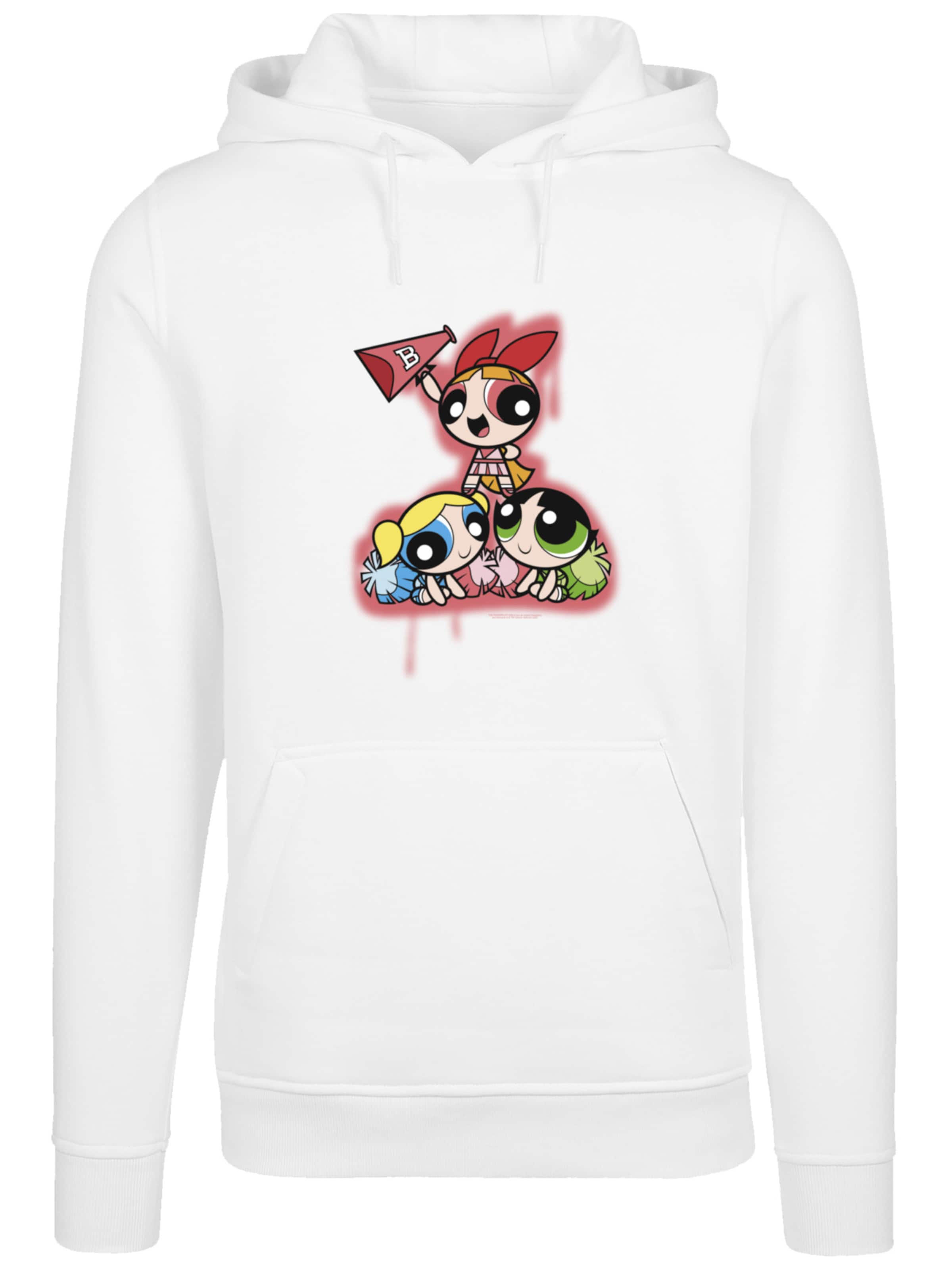 F4NT4STIC Sweatshirt 'Powerpuff Girls Cheerleaders' in White: front