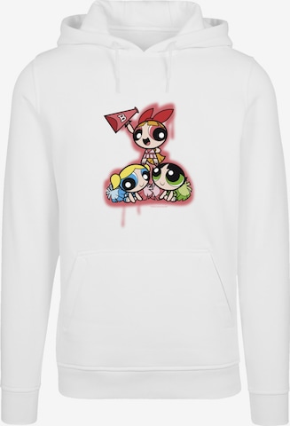Sweat-shirt 'Powerpuff Girls Cheerleaders' F4NT4STIC en blanc : devant