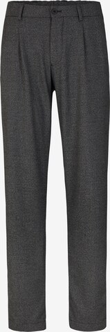 STRELLSON Regular Pleat-Front Pants 'Lou' in Grey: front