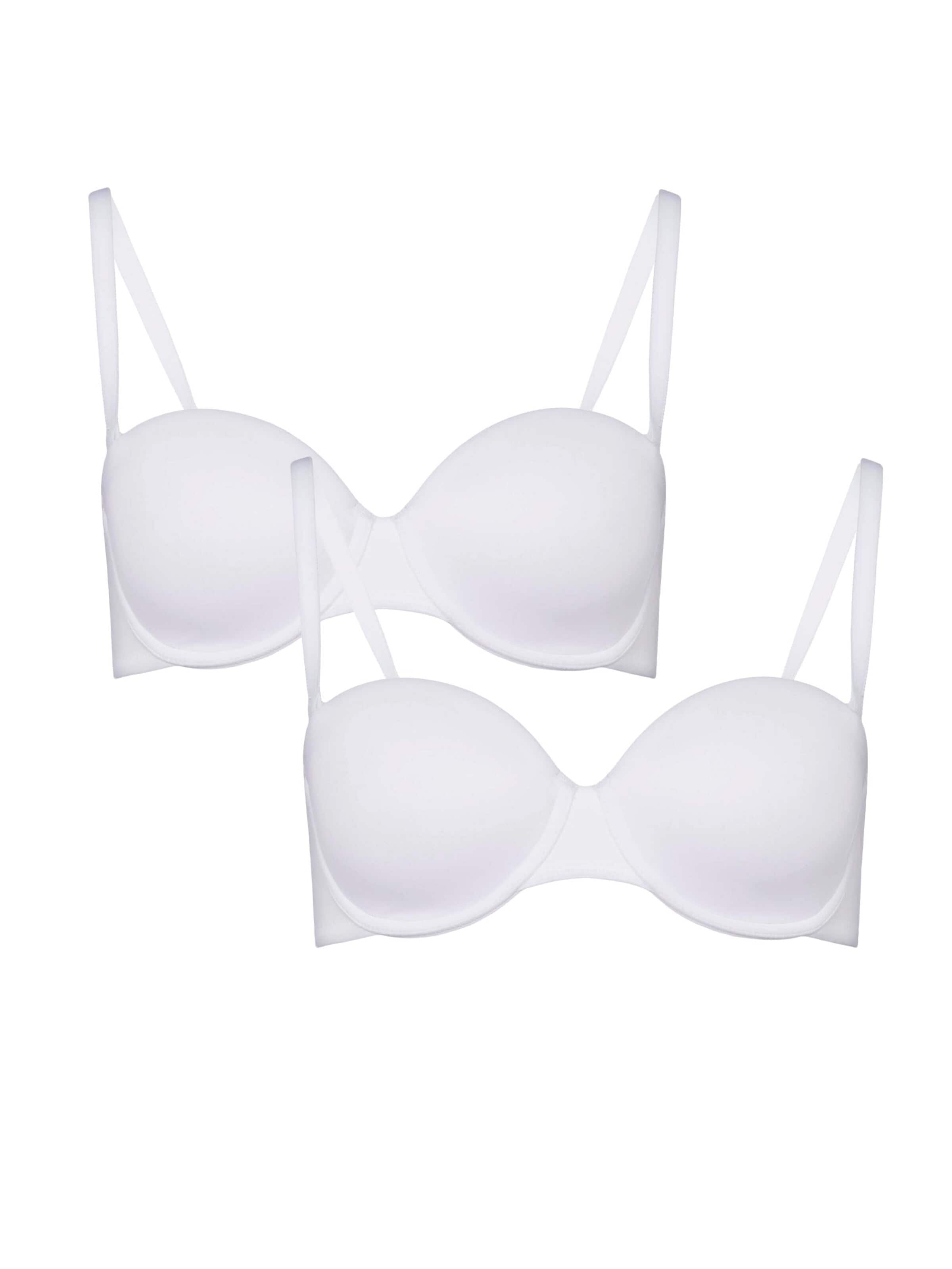 BeeDees T-shirt Bra 'T-Shirt BH Stepy Soft WDP (2-er Pack) nahtlos, gefütterten Cups' in White: front