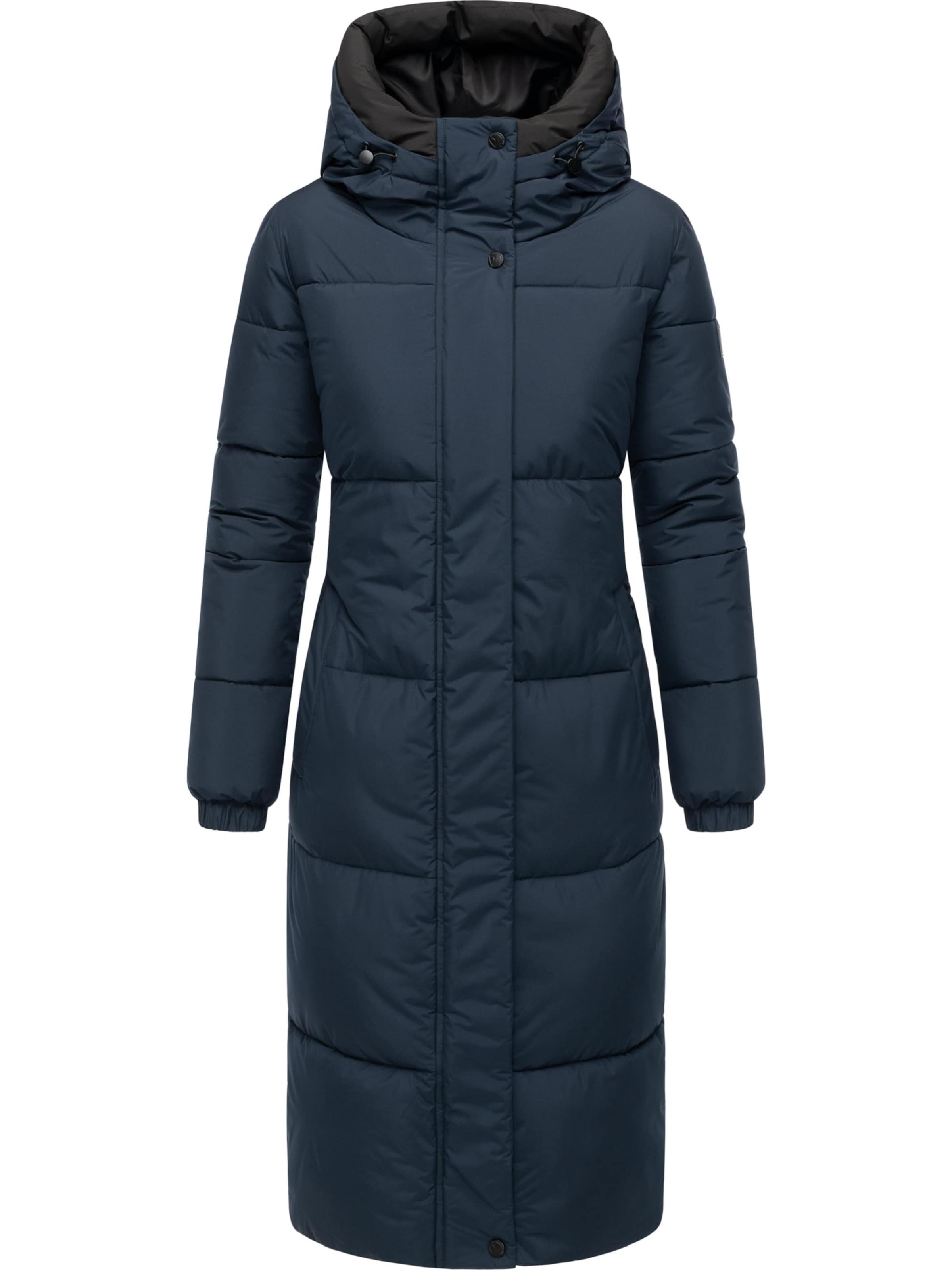 NAVAHOO Wintermantel 'Taublüte XIV' in Blauw: voorkant