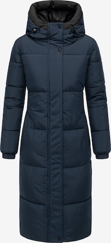 NAVAHOO Mantel 'Taublüte XIV' in Blau: Vorderseite