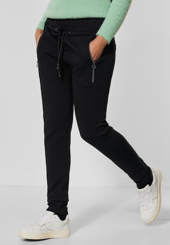 STREET ONE Loose fit Pants in Black: front