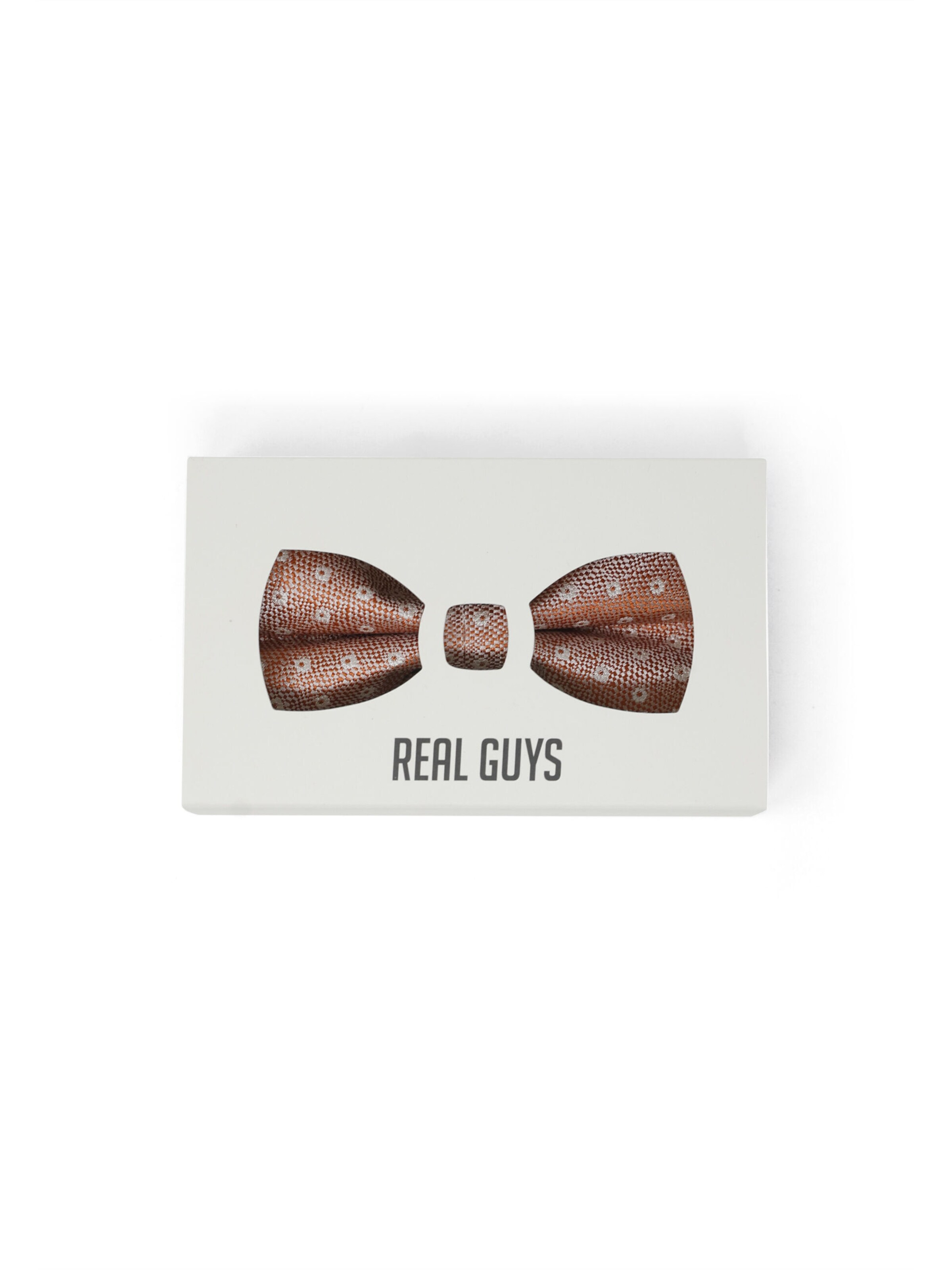 Real Guys Fliege mit elegantem Punktemuster in Braun