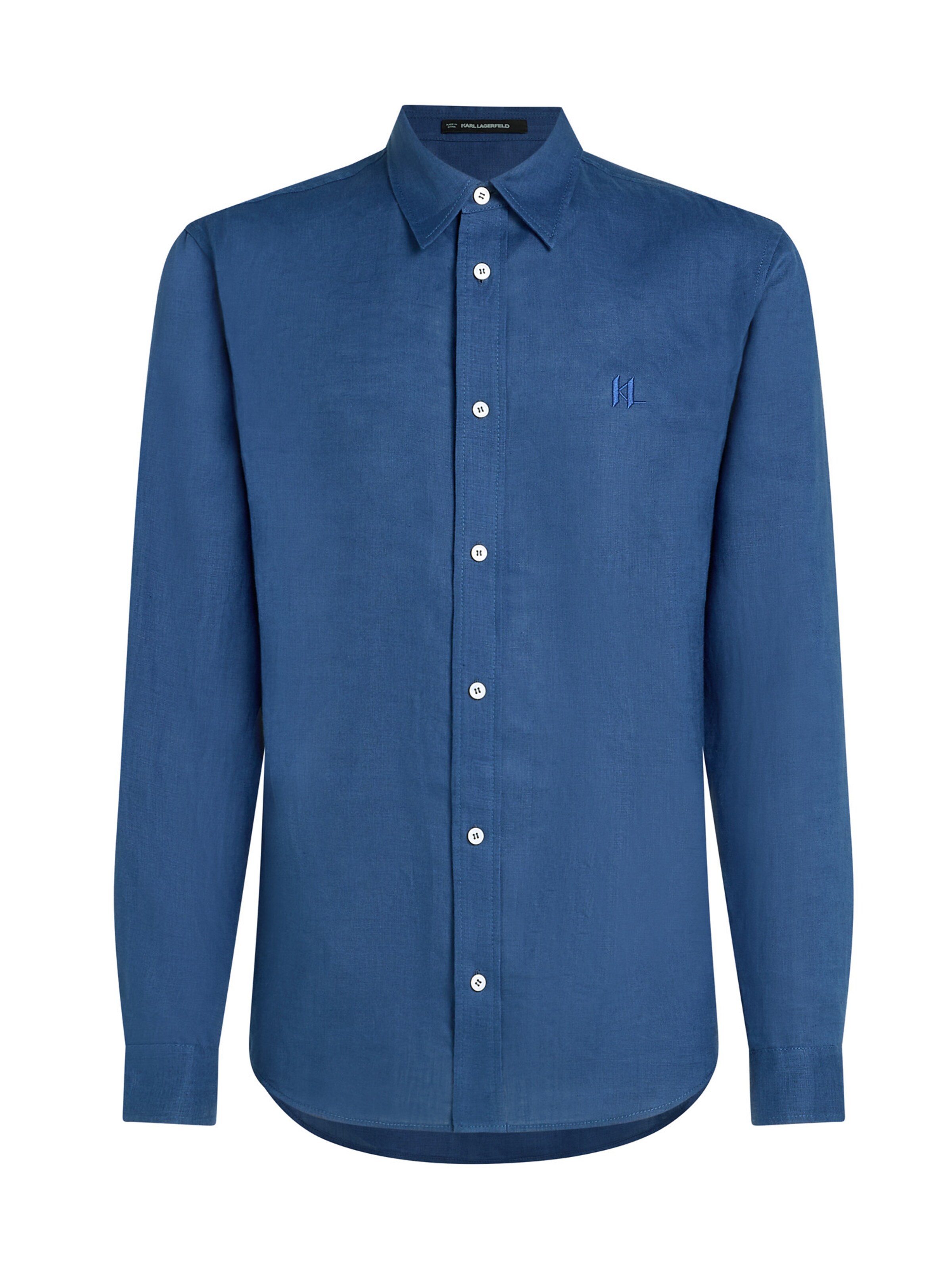 Karl Lagerfeld - Ajuste regular Camisa en azul: frente