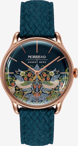 August Berg Analoog horloge 'MORRIS & CO' in Blauw: voorkant