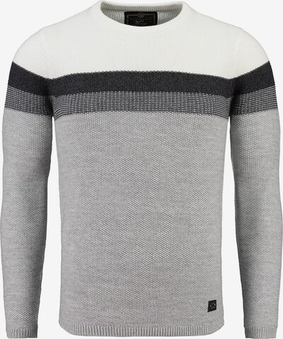 Key Largo Pullover 'HANSI' in grau / dunkelgrau / schwarz / weiß, Produktansicht