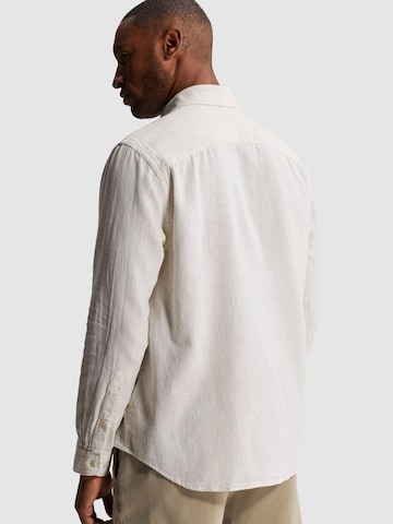 Regular fit Camicia 'Shirt in cotton/linen twill with chest pocket' di CAST IRON in grigio