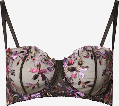Aurore Lingerie BH 'Peonia' in grün / lila / pink / schwarz, Produktansicht