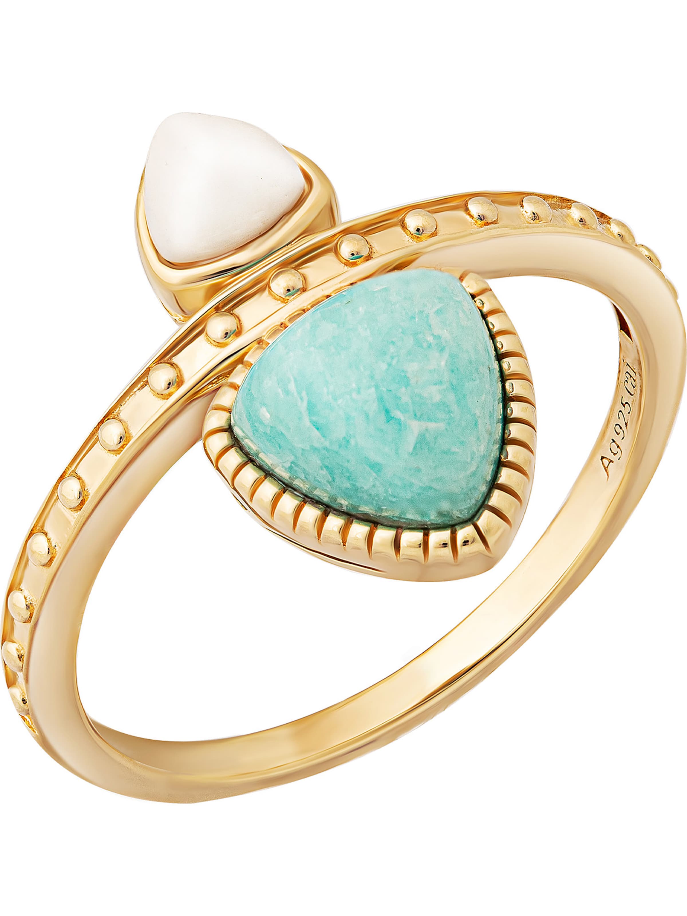 caï Ring in Gold: front