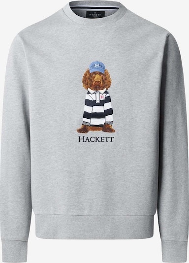 Felpa 'Harry' in XXXL Hackett London di colore marrone / grigio sfumato / nero / bianco, Visualizzazione prodotti