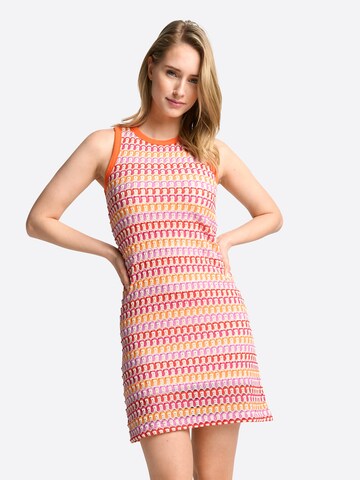 Rich & Royal Knitted dress in Orange: front