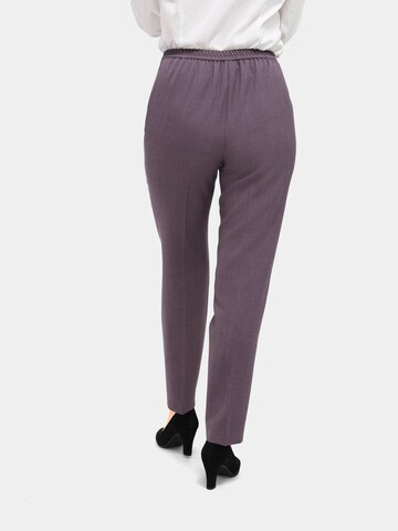Goldner Regular Pleated Pants in Purple