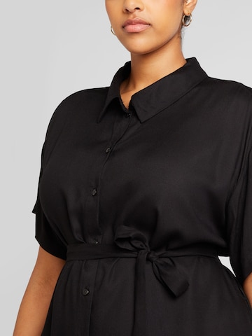 Vero Moda Curve Dolga srajca 'BUMPY' | črna barva