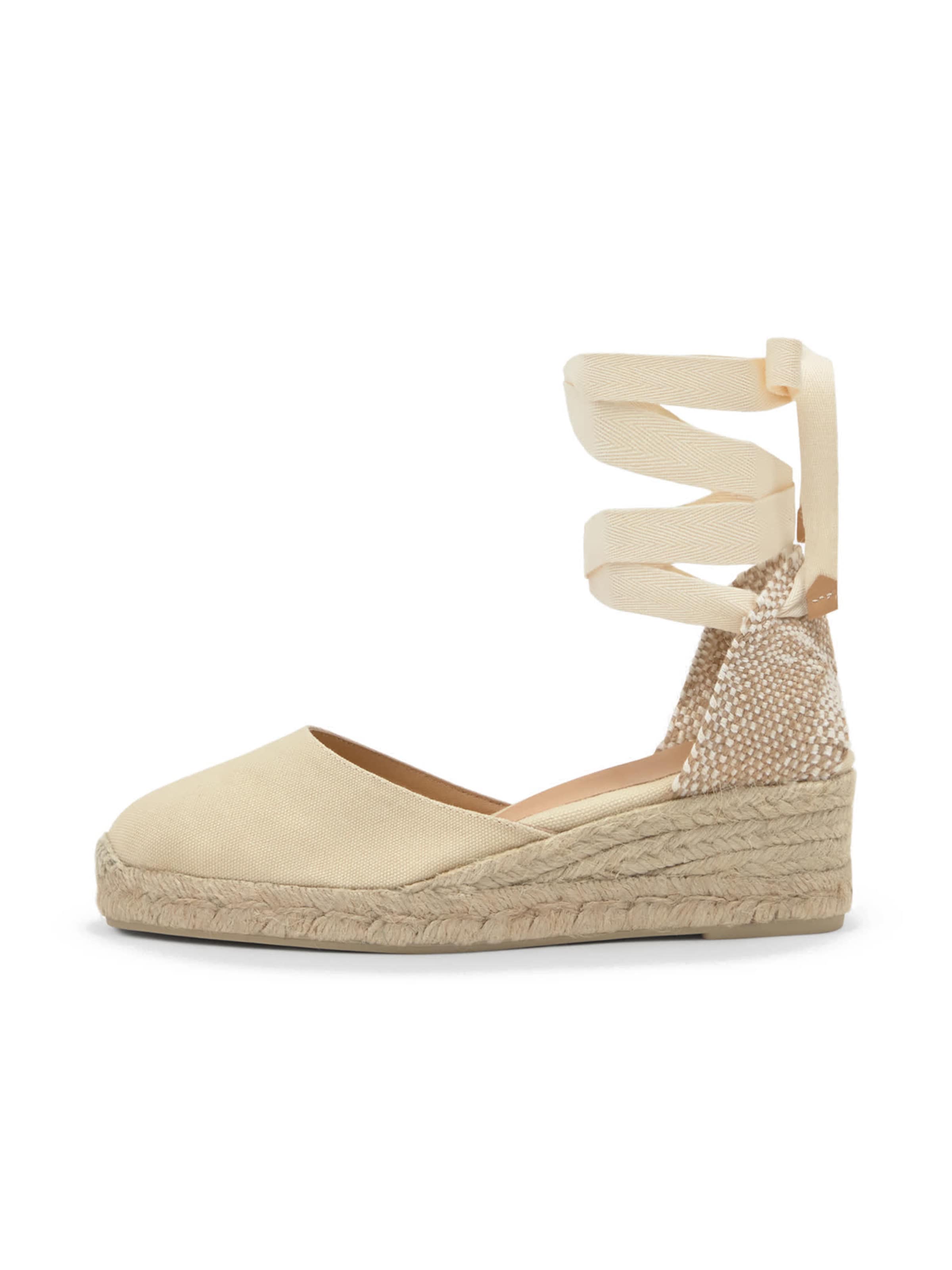Castañer Espadrilles 'CARINA' in Beige: voorkant