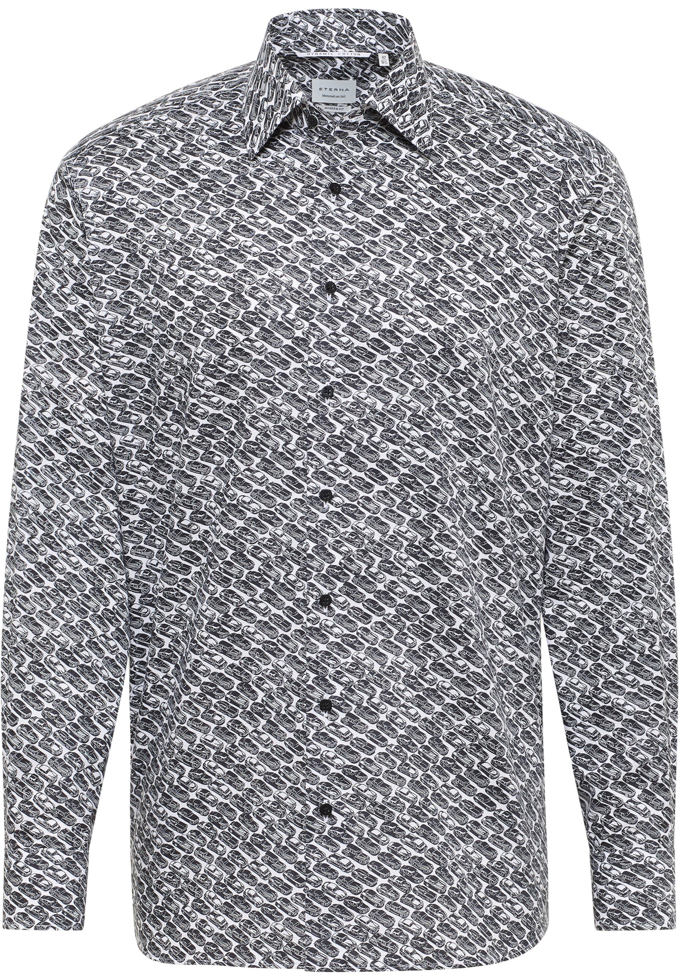 ETERNA Regular fit Business shirt in Black: front