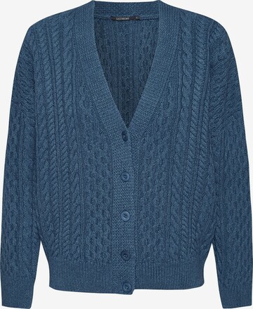 GREENBOMB Knit Cardigan in Blue: front