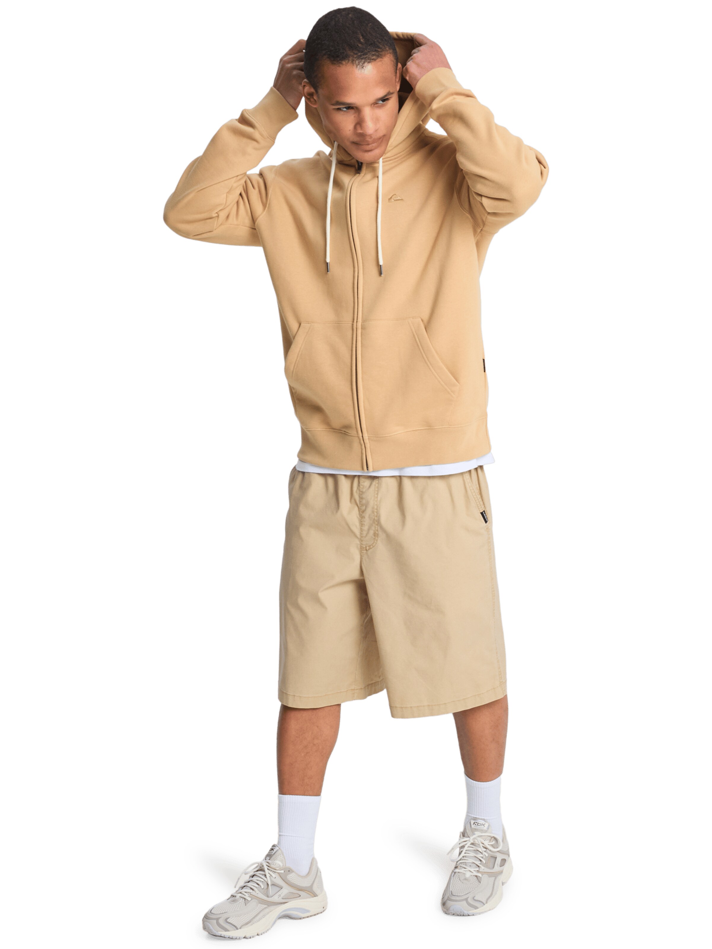 QUIKSILVER Sweatjacke in Beige