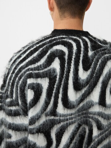 Bershka Knit cardigan in Black