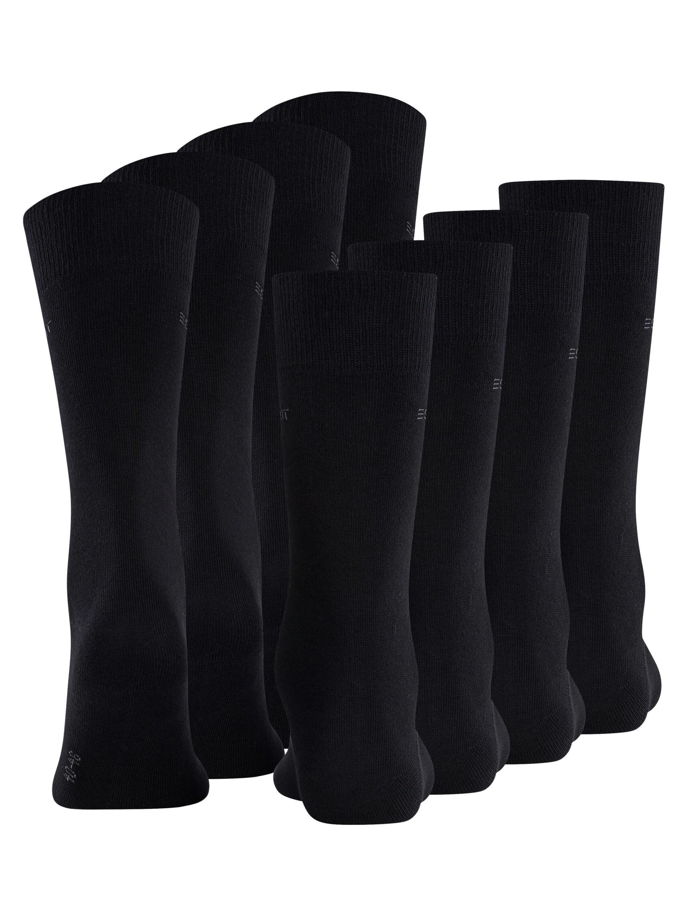 ESPRIT Socken 'Solid 4-Pack'‌‌‌‌‌‌‌‌‌ in Schwarz