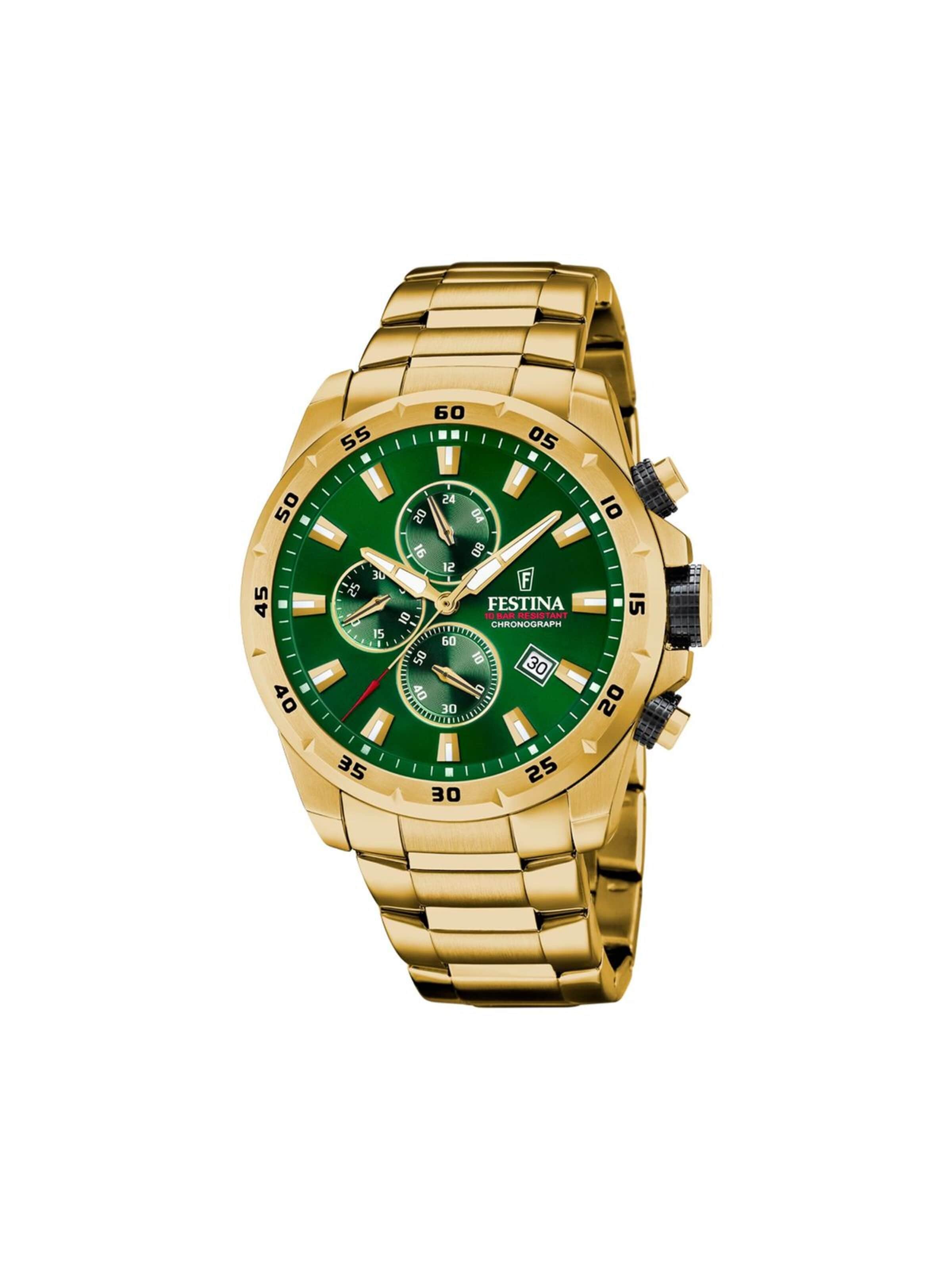Montre à affichage analogique FESTINA en vert : devant