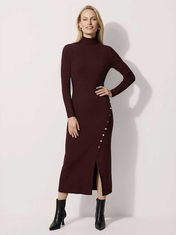 Robes en maille MADELEINE en rouge : devant