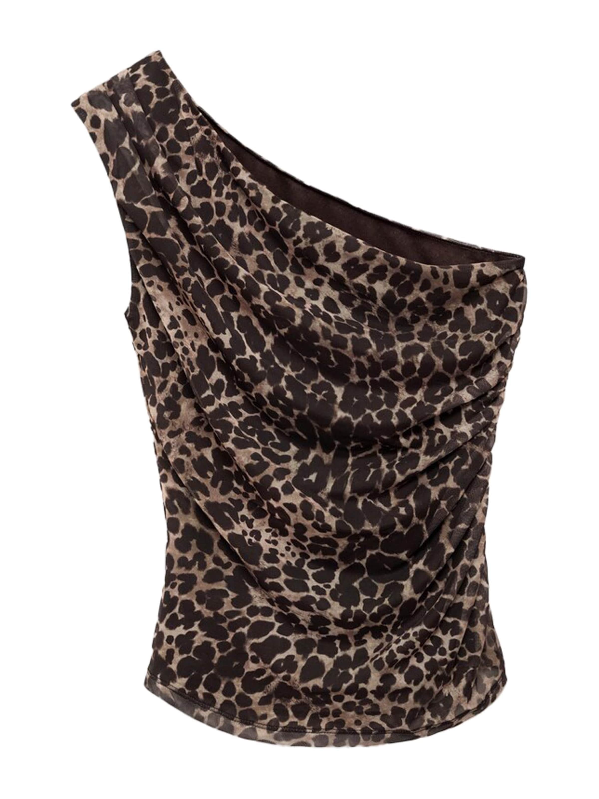 MANGO Top 'SOFI' in Braun: Vorderseite