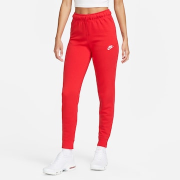 Nike Sportswear Tapered Pants in Red: front