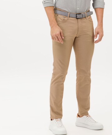 BRAX Slimfit Chinohose 'Chuck' in Beige: Vorderseite