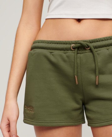 Superdry Regular Pants 'Essential' in Green