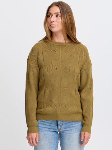 Pull-over ' Boston ' ICHI en vert : devant
