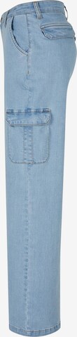 Wide leg Jeans cargo di Urban Classics in blu