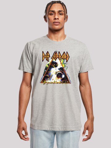 T-Shirt 'Def Leppard Hysteria' F4NT4STIC en gris : devant