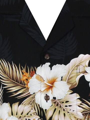 Pacific Legend Regular Fit Hemd 'Blumen'‌‌‌‌‌‌‌ in Schwarz