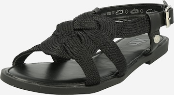 Xti Strap Sandals in Black: front