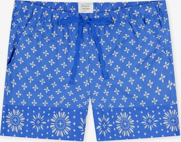 Pantalon de pyjama ' Mix & Relax Web ' SCHIESSER en bleu : devant